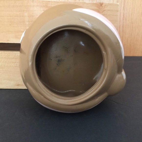 Easter Bunny Rabbit Candle Holder Brown Ceramic Rocket Farms - Picture 6 of 8